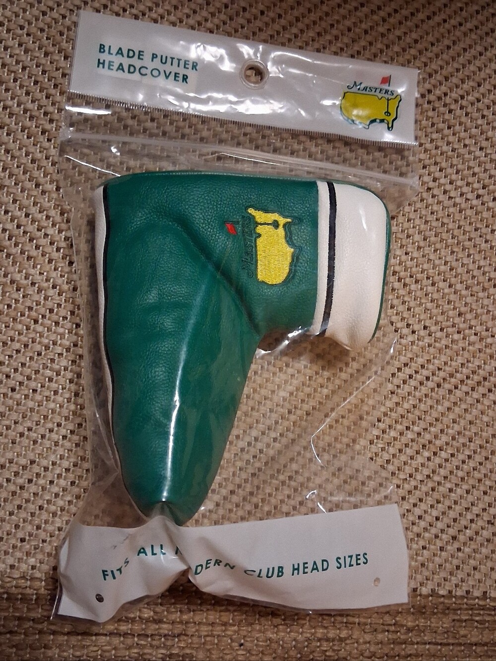 The Masters Green and White Blade Putter Headcover Authentic
